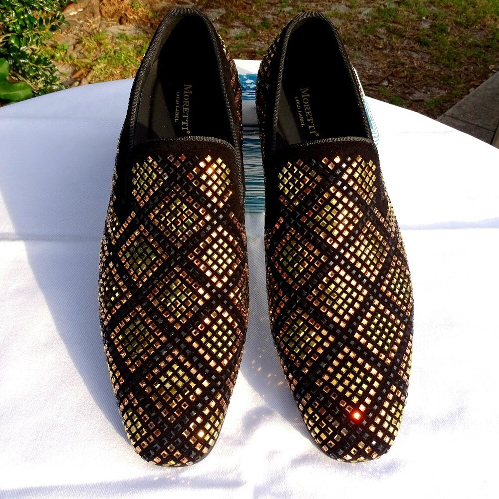 Moretti Gold Label Embellished Loafer Style Shoes  Size12